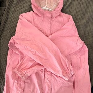 L.L. Bean Pink Hooded Windbreaker Jacket